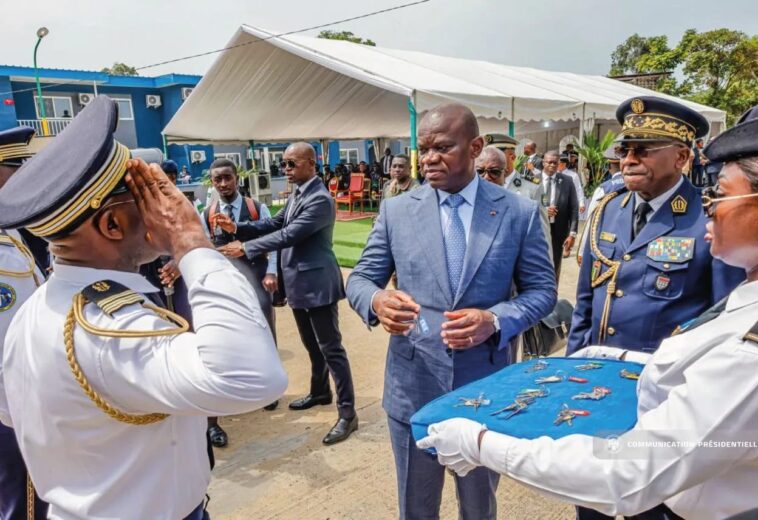 LOGEMENT DÉCENT POUR LES FORCES DE SÉCURITÉ : LE PRÉSIDENT OLIGUI NGUEMA INAUGURE LE CAMP DE POLICE GUY CHARLES MANDJI
