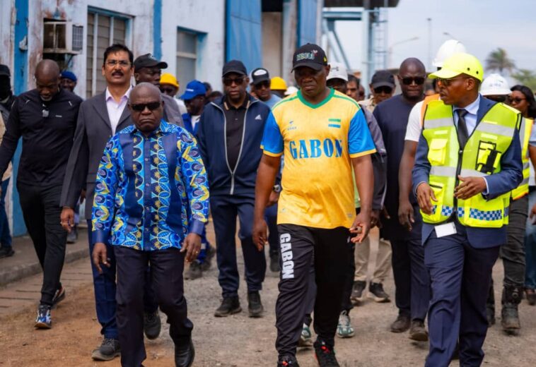 PORT-GENTIL : LE PRÉSIDENT DE LA RÉPUBLIQUE VISITE LE CHANTIER DE MONTAGE DE DEUX TURBINES À LA CENTRALE SEEG